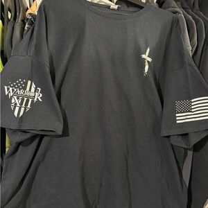 Warrior 12 Jesus Tee Black 4XL Mens Short Sleeve Shirt